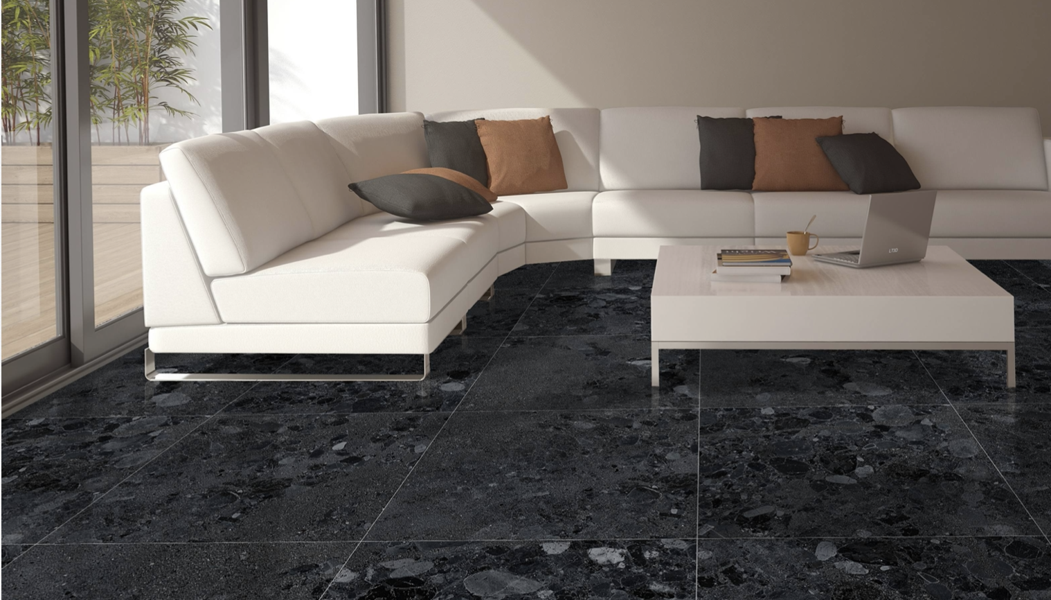 Terrazzo tiled interior